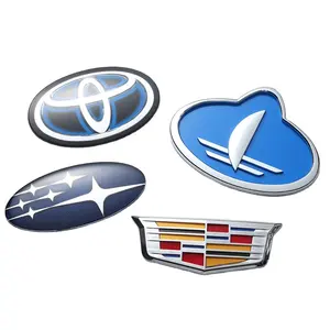 Logo de voiture personnalisé en métal plaqué or argent noir/autocollant de voiture personnalisé 3d/badge de voiture personnalisé