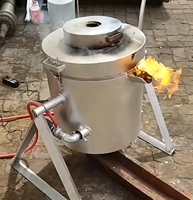 Four de fusion à induction IGBT industriel de 50 kg de capacité, 35 kW-60 kW, pour le recyclage des métaux ferreux et la machine de fonderie