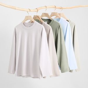 Camiseta Casual de Manga Larga para Hombre, 300g, Estilo Americano, Corte Holgado, Color Sólido, Ropa de Otoño e Invierno - Product Image 2