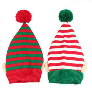 Nouveau Style Noël Oreille <span class=keywords><strong>Pompon</strong></span> Tricoté Chapeau Fil Chapeau Hiver Noël <span class=keywords><strong>Pompon</strong></span> Chapeau pour Hommes Femmes - Product Image 6