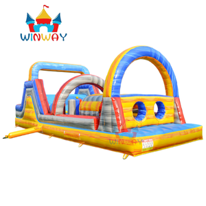 Circuito de Obstáculos Inflable Iridiscente Económico de Fábrica con Túnel de Arco y Tobogán, Parque Infantil Comercial para Aventuras al Aire Libre para Niños - Product Image 1