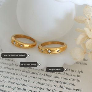 <strong>Right</strong> Grand 5A Zircon <strong>Finger</strong> <strong>Ring</strong> Stainless Steel PVD Gold Plated No Fade Female <strong>Ring</strong> for Gift - Product Image 4