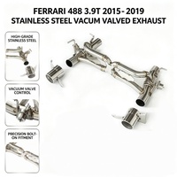 Tuyau d'échappement à soupape sous vide haute performance pour Ferrari 488 3.9T 2015-2019, système d'échappement Catback en acier inoxydable 304 avec X-Pipe pour amélioration de puissance