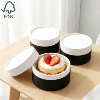 Boîte de rangement cylindrique de qualité alimentaire pour desserts, emballage pour cupcakes, chocolats, snacks, boîte cadeau de luxe en forme de cylindre