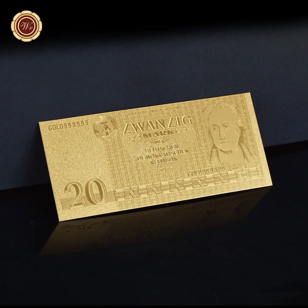 Diskon besar uang kertas peringatan 1985 Jerman 100 uang kertas Foil emas Eropa untuk koleksi