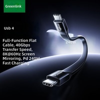 Cable de Datos USB4 de 8 Pines para Disco Duro, USB-C a USB-C, PD240W, 40Gbps, Transmisión 8k, Línea Completa de Funciones
