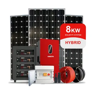 8kw 10kw Zonne-Energie Systeem Met 48V Batterij Eenfasige Hybride Omvormer Pv Combiner Box Voor Zonne-Energie Thuissysteem