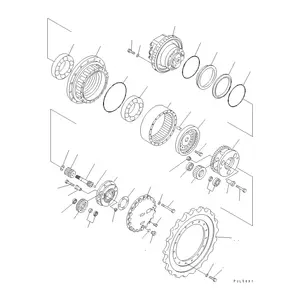 21K-27-00012 21K-27-00011 21K-27-00010 Motor de viagem da máquina escavadora PC150-5 acionamento final para Komatsu