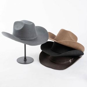 Chapeau Fedora en feutre de laine STETSON, vente en gros, pour femmes et hommes, sombrero, chapeau d'hiver formel à large bord plat, avec bande, style vintage 2024 - Product Image 2