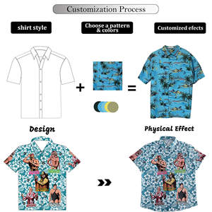 Chemise hawaïenne unisexe décontractée personnalisée avec impression intégrale en gros - Product Image 3