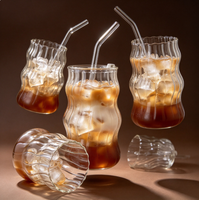 Nouvelle tasse en verre borosilicate en forme de nuage, résistante à la chaleur, lavable au lave-vaisselle, réutilisable pour café, thé, smoothie, crème glacée