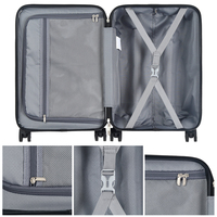 En stock et livraison rapide – Ensemble de bagages économique 3 pièces (20, 24, 28 pouces) en PP rigide avec roulettes, idéal pour les voyages d'affaires et de famille