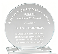 Plaque de récompense personnalisée en acrylique transparent, trophée personnalisé pour la reconnaissance des employés
