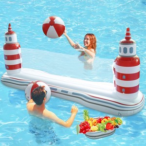 Ensemble de poteaux de volley-ball gonflables 300x145cm, jeu de <span class=keywords><strong>piscine</strong></span> extérieur pour adultes, utilisation en hôtel et resort - Product Image 2
