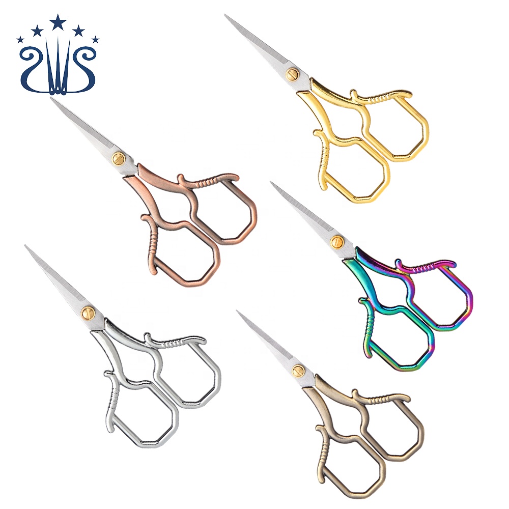 Высококачественные многофункциональные ножницы из нержавеющей стали, винтажные Мини-ножницы с вышивкой
