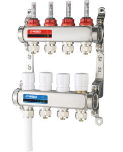 Collettore Moderno in Acciaio Inox con Flussometro per Sistemi di <span class=keywords><strong>Riscaldamento</strong></span> <span class=keywords><strong>a</strong></span> <span class=keywords><strong>Pavimento</strong></span> Idronico per Cucina, Bagno, Soggiorno e Appartamenti - Product Image 1