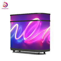 Écran LED panoramique incurvé 2560x960 P1.86 GOB IP43 WiFi 3840Hz à service frontal pour affichage de comptoir de billetterie de théâtre