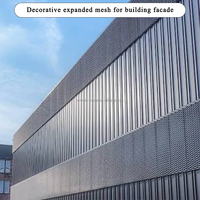 Panneau décoratif en maille expansée revêtue d'acier inoxydable pour cloison intérieure et remplissage de garde-corps d'escalier
