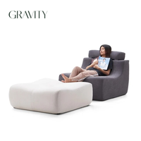Nouvel Arrivage – Fauteuil Pliant Confortable et Minimaliste Idéal pour Appartement, avec Repose-Pieds Intégré, pour Salon