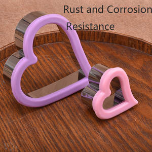 Usine chinoise de 20 ans, moule à biscuits en acier inoxydable, <span class=keywords><strong>emporte</strong></span>-pièces en forme de cœur en métal avec bord en silicone - Product Image 4