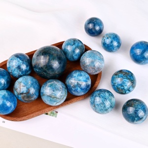 Sfera di Apatite <span class=keywords><strong>blu</strong></span> lucida di cristallo curativo naturale di alta qualità per la decorazione del regalo - Product Image 1
