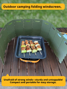 Paravent portable pour réchaud à gaz de camping, protection coupe-vent pour réchaud à gaz d'extérieur - Product Image 3