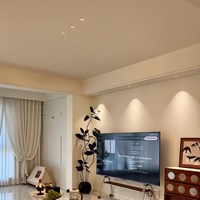 Projecteurs LED anti-éblouissement sans bordure, angle de faisceau 24°, construction métallique, température de couleur multiple, design moderne, encastrables pour villa