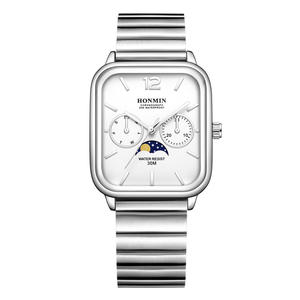 Relojes para hombre, relojes de pulsera de fase lunar modernos y simples, relojes de cuarzo impermeables para hombre, venta al por mayor - Product Image 6