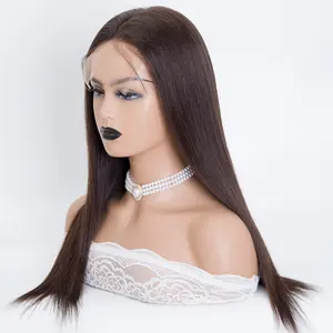 Premier Remy Hair Straight Glueless Wigs Human Hair Lace Front Monofilament Wig Transparent Brazilian Natural 5*5 1 Piece Long