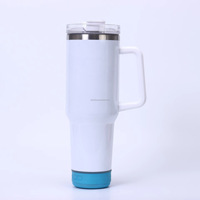 Botol air minum Speaker cerdas Bluetooth 40oz, Tumbler musik cerdas portabel dengan sedotan dan tutup