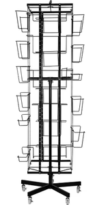 Circular Acrylic Rotating Rack 3 <b>Shelves</b> Mesh Floor-style Pegboard <b>Clothing</b> Display Organization Suitable for Doll Retail Shelf - Product Image 4