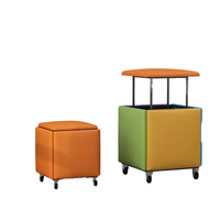 5-in-1 Modern Comfort Square Velvet Gepolsterter Fuß schemel Osmanen & Hocker mit für Rubik's Cube für die Aufbewahrung von Wohnungen