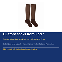 Chaussettes d'équitation personnalisées Quentin OEM en gros avec logo sur le revers, unisexes, hauteur genou, respirantes, jacquard