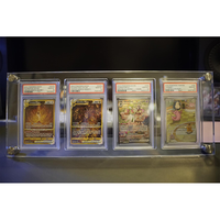 Présentoir de cartes de jeu en acrylique personnalisé en usine, résistant aux UV, poli, pour cartes TCG, paquets de boosters Pokémon et cartes gradées magnétiques