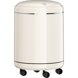 High End Household Trash Can With Lid And Wheels Cylindrical Indoor Use For Living Room Kitchen Bathroom <b>Bedroom</b> - Product Image 3