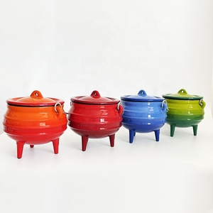 Commercio all'ingrosso pesante in ghisa smaltata vasetta Potjie per campeggio all'aperto zuppa Potjiekos - Product Image 2
