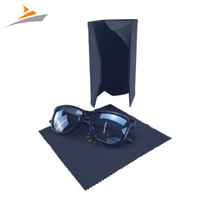 Custom Logo Triangle Folding Portable Leather <strong>Glasses</strong> <strong>Case</strong> Optical Magnetic Sunglasses <strong>Case</strong> - Product Image 3