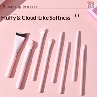 Lot de 10 pinceaux de maquillage en fibres synthétiques douces, motif queue de poisson, pour le visage et les yeux, vente en gros