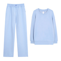 Ensemble 2 pièces de survêtements amples pour femmes : sweats à capuche à manches longues et col rond, pantalons de jogging de haute qualité – Vente en gros