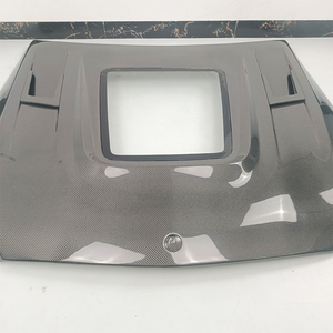 Oftbuy — capot transparent en fibre de carbone pour classe C W205 C63, avec trou ouvert, 2015-2018 - Product Image 3