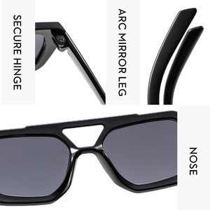 Occhiali da sole di lusso Unisex moda di tendenza di alta classe 2024 occhiali da sole a doppia trave da donna quadrati classici - Product Image 6