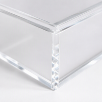 Boîte de rangement pour tuiles de mahjong en acrylique transparent, durable, écologique, de style américain moderne et luxueux, 160 pièces