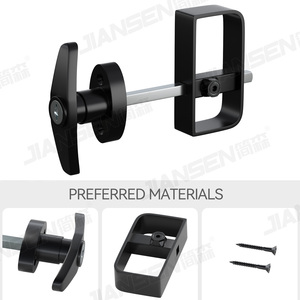 Cerradura de Puerta Tipo T con Pestillo de Espiga de Fácil Instalación, Kit de Cerradura para Puerta de Cobertizo con Manija y Llave para Puertas Exteriores - Product Image 2