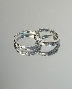 Anillos de pareja de estrellas de plata de ley S925, joyería de <span class=keywords><strong>promesa</strong></span> romántica clásica para boda, cumpleaños o regalo de aniversario para él/ella - Product Image 6