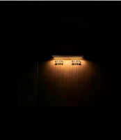 Plaque de porte personnalisée en acrylique avec numéro de chambre d'hôtel éclairé par LED 3D, éco-responsable, lumière chaude, pour hôtel et appartement