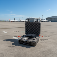 Dernier modèle D15 3KM Équipement de détection et de positionnement de drones portatif, cartographie FPV, temps de réponse de 3 secondes, 8 heures de fonctionnement continu, détecteur DJI durable