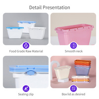 Boîte de rangement en plastique recyclable en forme de U pour l'emballage de capsules de détergent à lessive