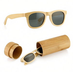 <span class=keywords><strong>Gafas</strong></span> de Sol al por Mayor, Lentes Polarizadas con Logotipo Personalizado, Hechas a Mano con Madera Natural de Bambú, con Estuche - Product Image 3