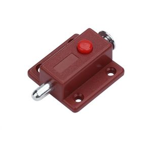 Cerradura de Botón Automática para Puerta de Armario, de Plástico con Resorte y Autobloqueo, para Madera, Diseño Moderno en Negro - Product Image 2
