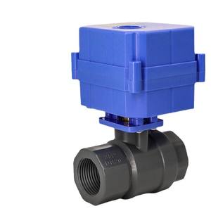 Vanne à boisseau sphérique électrique miniature en PVC DN20, couple élevé, résistante à la corrosion, actionneur de vanne bidirectionnel marche/arrêt pour eau et gaz, prise en charge OEM - Product Image 2